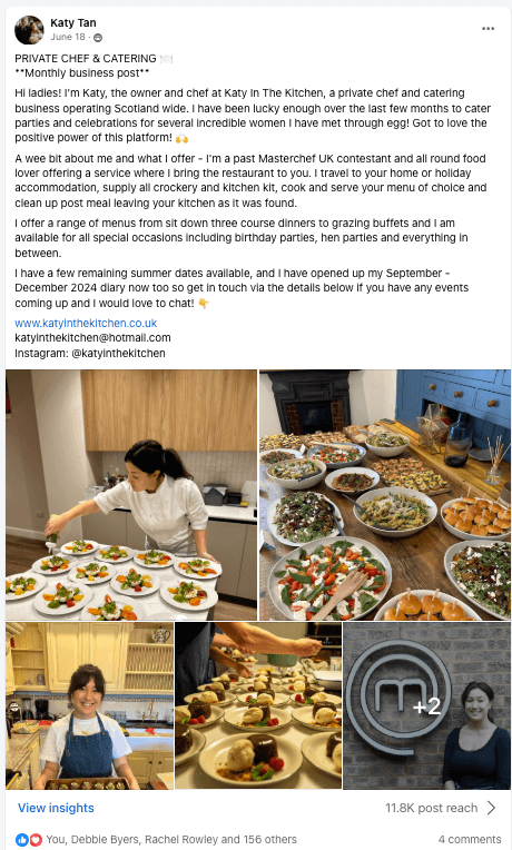 Facebook business post guide
